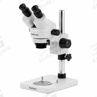 GLOBE SCIENTIFIC Microscope: Stereo, Binocular, 7X to 45X, 100 mm, 45X - Stereo Microscopes