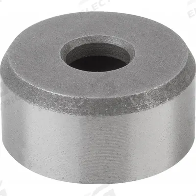 KIPP Counterbored Insert w/Diamond Face: 25 mm Dia, 6.6 mm Bore Dia, 10 mm Ht - Counterbored Stainless Steel Inserts with Abrasive Diamond Face