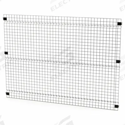 HUSKY RACK & WIRE Welded Wire Panel: 5 ft H x 7 ft W x 1 1/2 in D, Black - Husky Rack & Wire Quick-Assemble Woven-Wire Partition Components