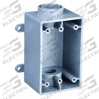 CANTEX Electrical Box: PVC, Rectangular, 1 Gangs, 3/4 in Hub Size, 21 cu in Capacity, Gray (MPN 5133464). Key specifications — Color: Gray; Brand: CANTEX.