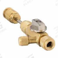 PRO-SET Valve Core Remover: 6 in Lg, Brass, 1/4 in Male SAE Right-Hand, 1/4 in Male SAE Right-Hand (MPN TLVCS). Key specifications — Application: Charging; Product Type: Valve Core Remover; Brand: PRO-SET; Body Material: Brass; Manufacturer Part Number: TLVCS.