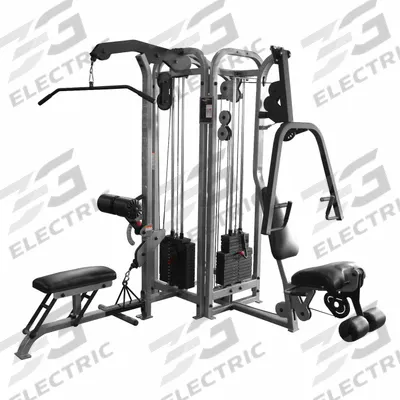 PROMAXIMA Multi-Gym Corner Unit: Steel, Powder Coated, Gray, Black, Vinyl, 3 Stations (MPN P-350C) - Multi Gym Machines