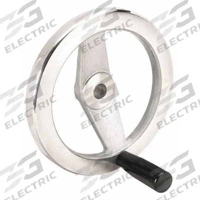 KIPP Hand Wheel: Spoked, Fixed Handle, Aluminum, 5/8 in Bore, 160 mm Dia - Spoked Hand Wheels with Fixed Handle