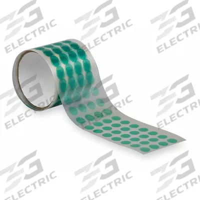 TAPECASE Film Tape: Disc, 3/8 in Dia, 3.3 mil Thick, Polyethylene Film, Silicone - High-Temperature Film Masking Tape Discs