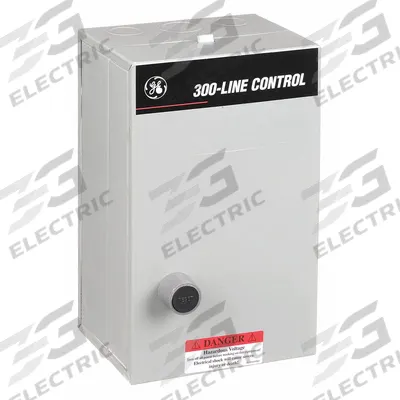 GE NEMA Magnetic Motor Starter: Non-Reversing, 3 Poles, NEMA Size 1, 27 A - Enclosed Non-Reversing Starters with Electronic Overloads