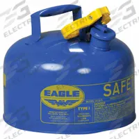 EAGLE Type I Safety Can: For Use With Kerosene, 2 1/2 gal Capacity, Powder Coated Steel, Blue (MPN UI25SB). Key specifications — Brand: EAGLE.
