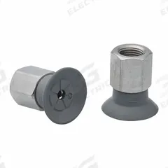 SCHMALZ Vacuum Pad Assembly: M5, 16.8 mm Pad Dia, NBR, 55 A, Gray, 19 mm Pad Ht (MPN 10.01.01.14158). Key specifications — attr1019168: 55 A; attr1019165: 10.01.01.14158; attr1019167: SCHMALZ; attr1019180: Gray.