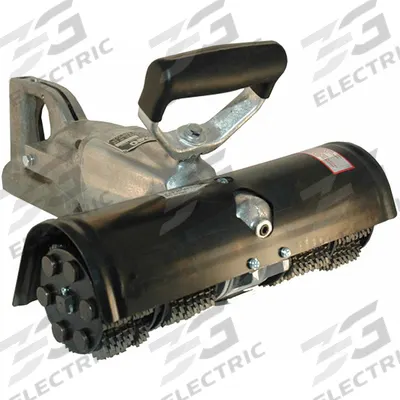 AURAND Air Powered Scarifier: D-Handle, 12 in Cleaning Area, 3/4 hp - D-Handle Handheld Air-Powered Scarifiers