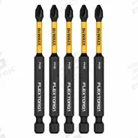 DEWALT Power Bit: Power Bit, PH2 Bit Industry Size, #2 Bit Size, Std, 3 1/2 in Overall Lg, Hex, 5 PK (MPN DWAF3PH2IR5). Key specifications — attr1119695: DEWALT; attr1119703: S2 Steel; attr1119710: Standard; attr1119708: Hex; attr1202404: #2.