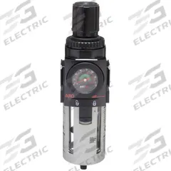 ARO Filter-Regulator: 2000 Series, 1/2 in NPT, 172 cfm, 5 micron, 0 psi to 140 psi, Manual Drain (MPN P39344-600). Key specifications — attr109419: ARO; attr109429: Aluminum; attr109463: Yes; attr109468: 2000.