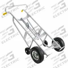 DAYTON Drum Hand Truck: For 30 gal_55 gal_85 gal Cntnr Cap, For Plastic/Steel Container Material (MPN 34D654). Key specifications — attr1187902: 35 in x 25 in x 55 in; attr1187910: Pneumatic Rubber; attr1187915: Steel; attr1187943: DAYTON.
