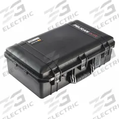 PELICAN Protective Case: 12 3/4 in x 23 in x 7 1/2 in Inside, Convoluted/Pick and Pluck/Solid, Black (MPN 1555AIR). Key specifications — Closure Type: Double Throw; Brand: PELICAN; Carry-On Size: No.