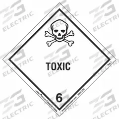 LABELMASTER DOT Container Label: Toxic, 4 in x 4 in, 4 in Label Ht, 4 in Label Wd, PVC-Free Film (MPN HMSL270). Key specifications — Brand: LABELMASTER; Message: Toxic.