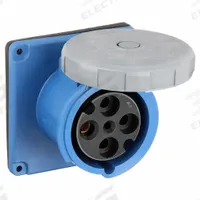 HUBBELL Pin and Sleeve Receptacle: Blue, 125/250V AC, Single Phase, 100 A, 3 Pole, 4 Wire (MPN HBL4100R9W). Key specifications — Brand: HUBBELL.