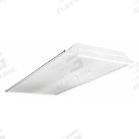COLUMBIA LIGHTING Recessed Troffer: 4 ft Lg, 2 ft Wd, 4,334 lm, 4000K, 34 W, 120 to 277V AC (MPN LJT24-40LWG-FSA12-EDU). Key specifications — attr1261884: 120 to 277V AC; attr1261878: COLUMBIA LIGHTING; attr1261883: (4) Lamp T8; attr1261870: 4000K; attr1261880: Yes.