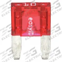 BUSSMANN Automotive Fuse: ATM Series, Fast-Acting, 10 A, 32 V DC, Indicating, 2 PK (MPN BP/ATM-10ID). Key specifications — Series: ATM; Brand: BUSSMANN; Fuse Profile: Standard Profile.