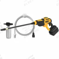 DEWALT Cordless Pressure Washer Kit: Medium Duty, Hand Held, 550 psi, 1 gpm Flow Rate, 20 V Volt (MPN DCPW550P1). Key specifications — attr1035015: 20V MAX; attr1035060: 5.0 Ah; attr1035716: Battery Included.