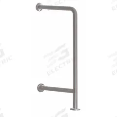 BRADLEY Floor to Wall Grab Bar: Angled, 33 in Lg, 1 1/2 in Dia, Stainless Steel, Satin, BRADLEY (MPN 8120-056000). Key specifications — Brand: BRADLEY.