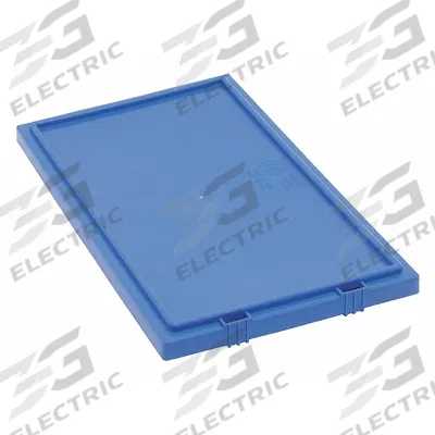 QUANTUM STORAGE SYSTEMS Lid: 18 in x 11 in, Blue, FDA Compliant, 8D901/8DA63 - Lids for Standard Stacking & Nesting Totes