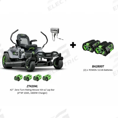 EGO EGO 42" Riding Mower and 2 Batteries: Riding, POWER+, Yard up to 3 acre - Battery-Powered Zero-Turn Mowers