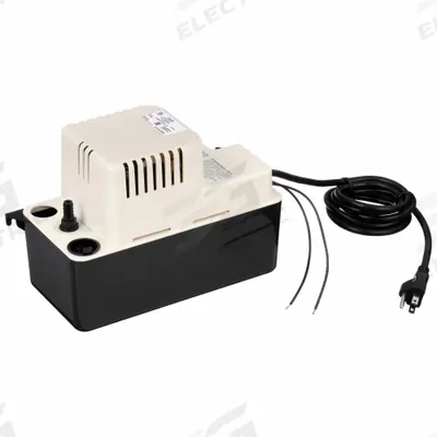 LITTLE GIANT Condensate Removal Pump: 115V AC, 1/2 gal Tank, 1/16 hp, 1.33 gpm - General-Purpose Condensate Tank Pumps