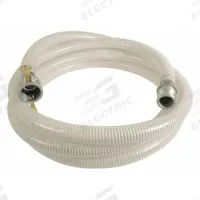 Water Suction and Discharge Hose: 1 in Hose Inside Dia., 90 psi, Clear/White, 20 ft Hose Lg (MPN 45DU39). Key specifications — Temp. Range: -10° to 130°F; Hose Color: White; Brand: APPROVED VENDOR.
