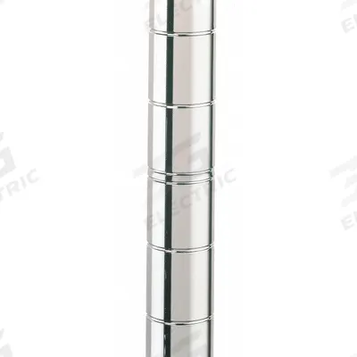 METRO Wire Shelf Post: 75 in x 1 in, Stainless Steel, Split Sleeve, Corrosion-Resistant - Corrosion-Resistant Wire Shelving Posts for Harsh Environments