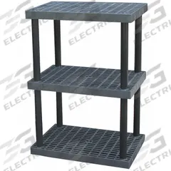 STRUCTURAL PLASTICS Plastic Shelving: 36 in x 24 in, 51 in Overall Ht, 3 Shelves (MPN S3624X3). Key specifications — Resistance Properties: Corrosion-Resistant; Frame Material: Plastic; Shelving Material: High Density Polyethylene; Brand: STRUCTURAL PLASTICS.