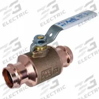 APOLLO Manual Two-Way Ball Valve: 2 in Size, Bronze, Straight, Press x Press, Full Port Ball Port (MPN 77WCLF10801). Key specifications — Brand: APOLLO; Handle: Lever.