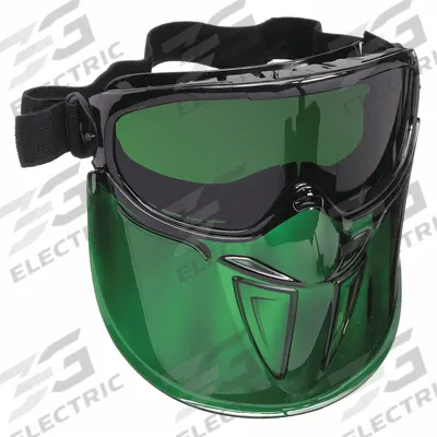 KLEENGUARD Safety Goggles: IRUV Shade 5 Lens Color, Anti-Fog, Indirect, Black - Face-Mask Safety Goggles