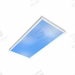 Recessed Luminaire: 2 ft Lg, 2 ft Wd, 2,079 lm, 42.6 W, 120 to 277V AC, Ceiling (MPN NOPB 2X2 CLOUD NX SKY G 120 DBXA ZT DARK). Key specifications — Voltage: 120 to 277V AC; Emergency Battery Backup: No; LED Replacement For: 2 Lamp T8; Brand: NIGHTINGALE; Dimmable: Yes.