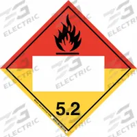 BRADY DOT Container Placard: 5.2, 10 3/4 in x 10 3/4 in, 10 3/4 in Label Ht, 10 3/4 in Label Wd (MPN 60384). Key specifications — Brand: BRADY; Message: 5.2.