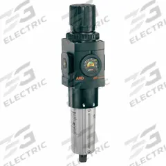 ARO Filter-Regulator: Series 3000 Series, 3/4 in NPT, 236 scfm, 5 micron, 250 psi, Auto Drain (MPN P39454-614). Key specifications — attr109419: ARO; attr109429: Aluminum; attr109463: Yes; attr109467: Nitrile; attr109468: Series 3000.