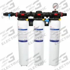 3M Water Filter System: 5 micron, 15 gpm, 162,000 gal, 5 in Overall Ht, 24 3/4 in Overall Dia (MPN HF395-CLX; 5624704). Key specifications — Connection Type: NPT; Filter Media: Activated Carbon; Reduces: Chlorine Taste; Brand: 3M.