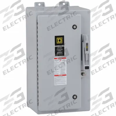 SQUARE D Safety Switch: Fusible, 100 A, Three Phase, 600V AC, Non-Metallic - Fusible Safety Switches