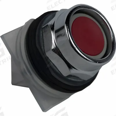 SCHNEIDER Recessed Push Button: Red, 30 mm Mounting Size, Metallic - Flush-Mount & Recessed Push-Button Operators
