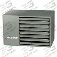 MODINE Gas Wall and Ceiling Unit Heater: 250,000 BtuH Heating Capacity Input, Propeller, Propane (MPN PTP250AS0121SBAN). Key specifications — Fuel Type: Propane; Combustion Type: Power Vented; Brand: MODINE; Fan Type: Propeller; Gas Connection Size, Gas Connection Type: 3/4 in; Overall Dimensions - H x W x D: 31.31 in x 42.53 in x 29.52 in.