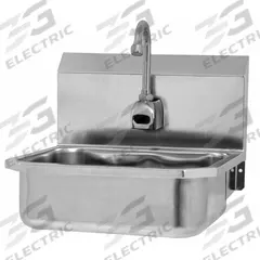 SANI-LAV Hand Sink: 1 Stations, 5 in Bowl Dp, 14 in Bowl Lg, 11 in Bowl Wd, Faucet Included, 18 ga (MPN ESB2-605L). Key specifications — Includes Side Splash: Side Splash Not Included; Series: Stainless Steel Hand Wash Sink; Brand: SANI-LAV; Power Source: Battery Powered.