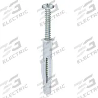 Wall Anchor: 21/64 in Dia, 2 in Overall Lg, Plastic, Plain, Plastic, Plain, 25 PK (MPN U63102.031.0001). Key specifications — Compatible Material: Block; Includes Screw: Yes; System of Measurement: Inch; Color: White; Brand: APPROVED VENDOR; Finish Type: Plain.