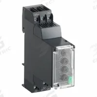 SCHNEIDER Voltage Sensing Relay: DIN-Rail Mounted, 9 Pins/Terminals, 8 A, 60 to 280V AC, Screw (MPN RM22UB34). Key specifications — Drop-Out Range: +/- 10%; Monitored Parameters: Undercurrent; Pick Up Range: 110 to 240V AC/DC; Brand: SCHNEIDER.