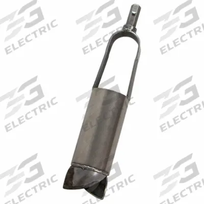 AMS Soil Auger Head: Carbon Steel Bail/Stainless Steel Cylinder, 2 in Overall Dia - Soil Auger Accessories