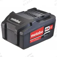 METABO Battery: CORE18V®, 5.2 Ah, Battery Included, Tabbed, 18V DC (MPN 625028000). Key specifications — attr1278107: Not Oil-Resistant.