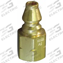 HANSEN Quick Coupler Plug: NPTF, 1/4"-18 (MPN A2). Key specifications — attr1249942: A2; attr1249951: Female; attr1249952: 1/4"-18; attr1249954: NPTF; attr1249956: Sleeve; attr1249944: HANSEN; attr1249945: Red.