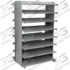 AKRO-MILS Pick Rack: 36 in x 24 in x 60 in, 2 Sided, 0 Bins, 16 Shelves (MPN APRD). Key specifications — Includes Bins: No; Frame Color: Gray; Frame Material: Steel; Brand: AKRO-MILS.