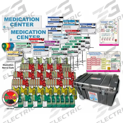 DISASTER MANAGEMENT SYSTEMS Mass Vaccination POD Kit: Green/Red/White/Yellow - Incident & Triage Management Kits
