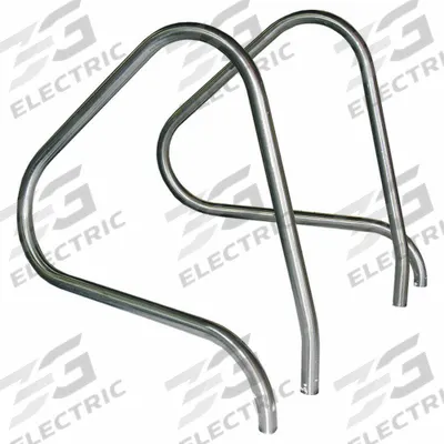 SPECTRUM Grab Rail: 26 in Setback, Dia 1.9 in, 0.109 in Thick, Fixed Legs, 38 in Ht - Pool Grab Bars