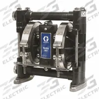 GRACO Diaphragm Pump: Acetal Body, 3/8 in, NPT Connection, 6.5 gpm, Not Specified Diaphragm (MPN D31211). Key specifications — Brand: GRACO; Seat Material: Acetal; Check Valve Material: PTFE; Diaphragm Material: Not Specified.
