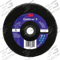 3M CUBITRON 3 Abrasive Flap Disc: Type 29, 7" x 7/8", Ceramic, 40 Grit, Fiberglass Bk, 1169F, 5 PK (MPN 7100380208). Key specifications — Connector Size: 7/8 in; Series: 1169F; Brand: CUBITRON.