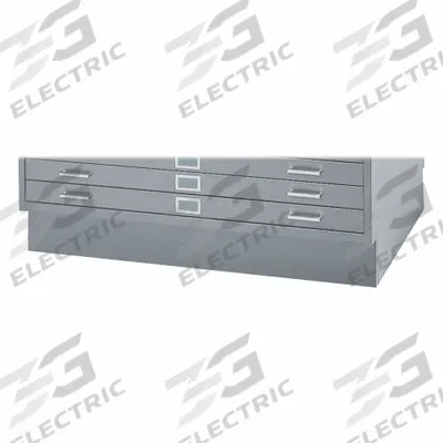 SAFCO PRODUCTS Flat File Cabinet Base: Gray, 6 in Overall Ht, 38 3/4 in Overall Dp - Bases for Flat File Cabinets