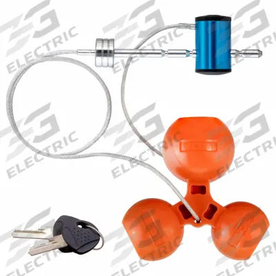 CURT Hitch Lock: Orange, Chrome-Plated, (2) Keys - Coupler Locks